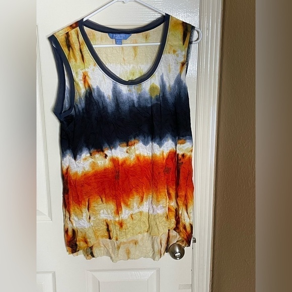 Simply Vera Wang Women Tank Top Large Tie Dye Sleeveless​​​​​​​​​​​​​​​​ - Picture 8 of 9